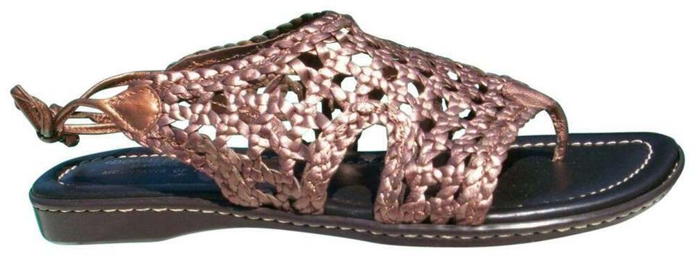 Donald Pliner Copper Metallic Leather Flexible Sole Shoe Sandal New NWT $245 5.5